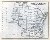Wisconsin State Map, Wisconsin State Atlas 1933c